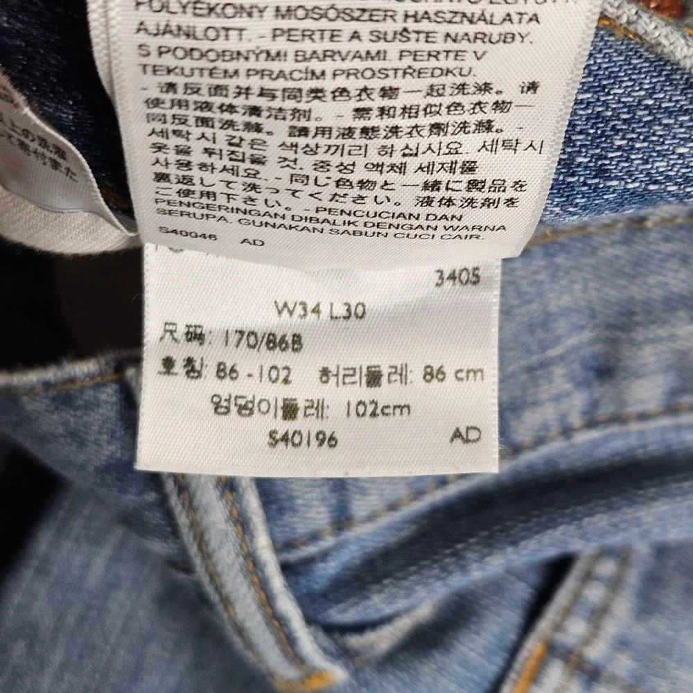 Levi's 527 Jeans Mens 34x30 Blue Slim Bootcut Denim Western Workwear